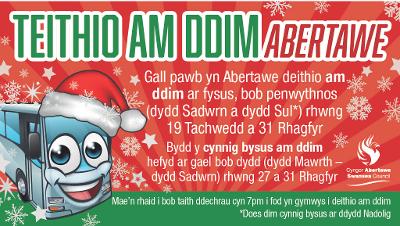 christmas free bus welsh