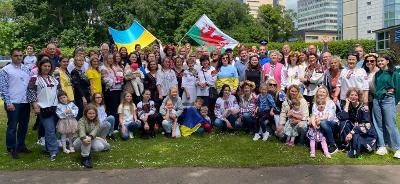 Ukrainian refugees at Sunflower Wales event in Swansea
