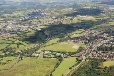 Aerial view of Swansea