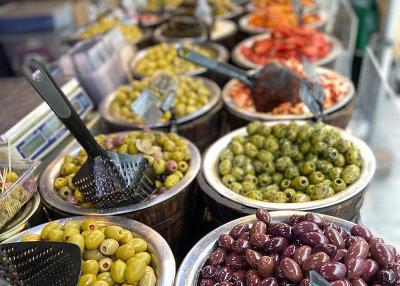 Continental market - olives.