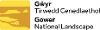 Tirwedd Genedlaethol Gŵyr - logo llorweddol.