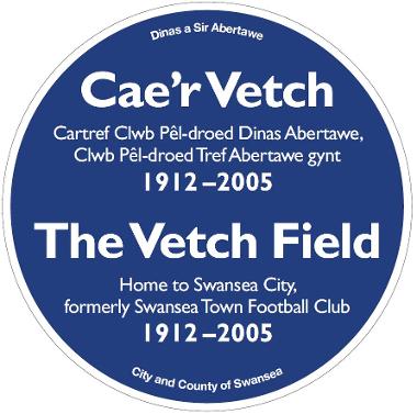 Vetch Field blue plaque