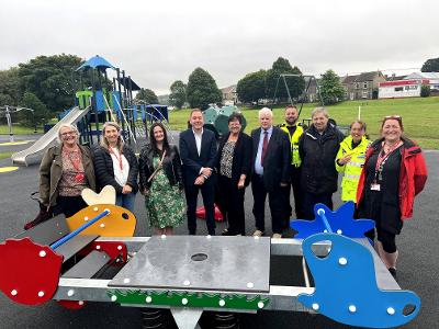 cwm level play area official opening