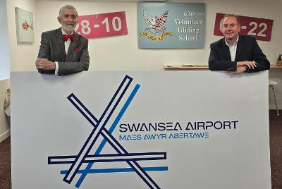 Airport leaseholder Bob Oliver with council leader Rob Stewart