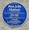 Ann of Swansea Blue Plaque main