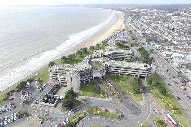 Civic Centre aerial image.
