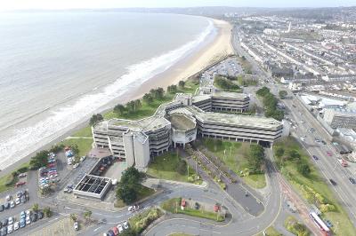 Civic Centre aerial image.