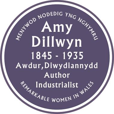 Amy Dillwyn plaque design