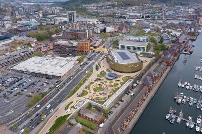 Swansea Arena from above