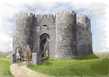 Oystermouth Castle Panels Drum Tower
