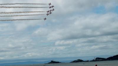 Red Arrows over Swansea 2025
