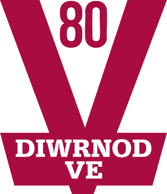 VE VJ 80th anniversary logo W
