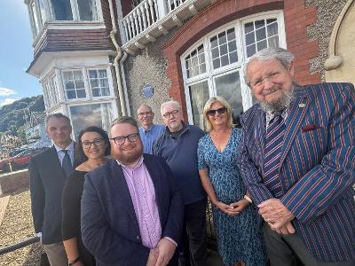 Glendinning Moxham blue plaque unveiling