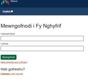 Cofrestru cyfrif newydd.
