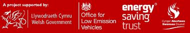 A project supported by Welsh Government, Office for Low Emission Vehicles and Energy Saving Trust (logos)